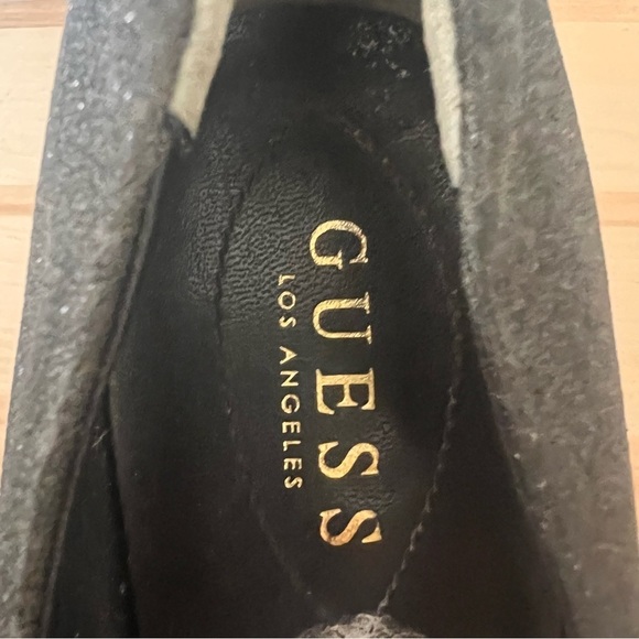 GUESS Black Glitter Sparkle Pumps Women’s 9 Cocktail Party Holiday 4” Heels - Picture 3 of 8